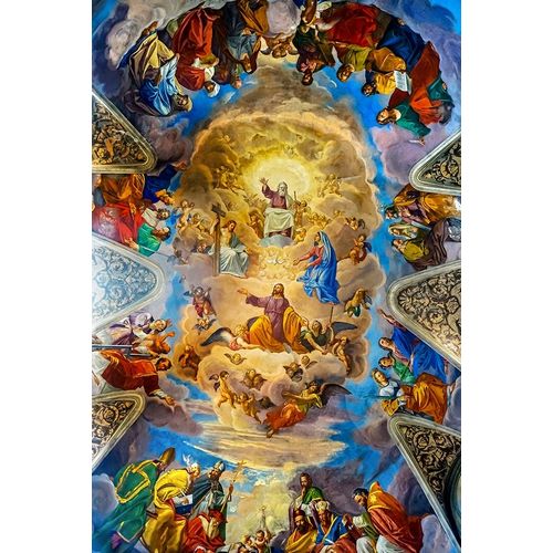 God Jesus Mary Fresco Basilica San Giacomo In Augusta Church-Rome-Italy